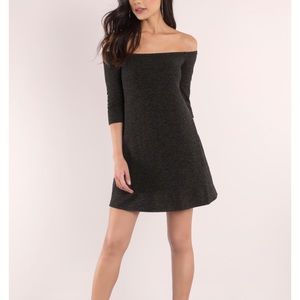 Tobi Ollie Off the Shoulder Dress // Black
